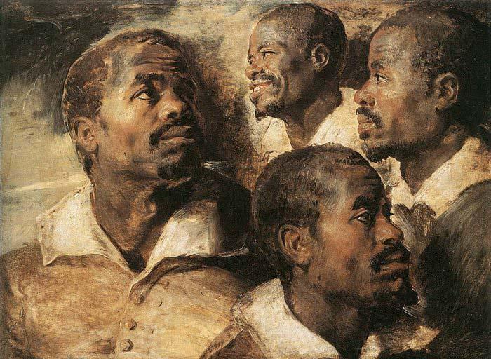 Peter Paul Rubens Four Studies of the Head of a Negro France oil painting art